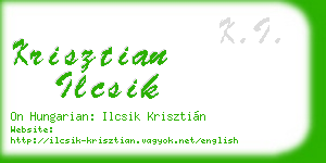 krisztian ilcsik business card